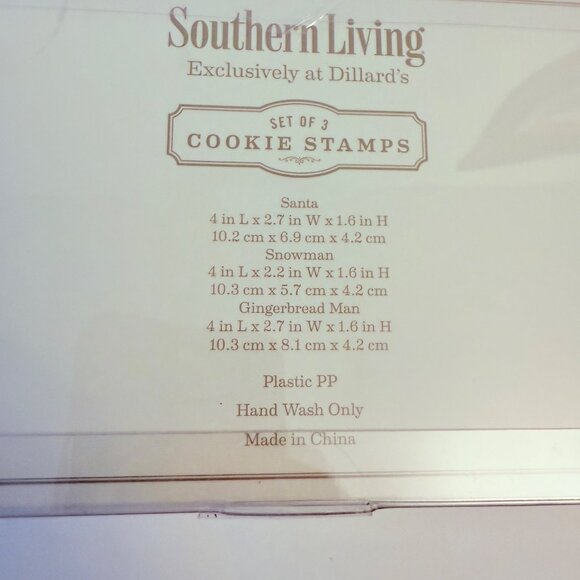 Southern Living Christmas Cookie Stamps Set of 3 Cutters Santa Snowman Gingerbre - Picture 5 of 8